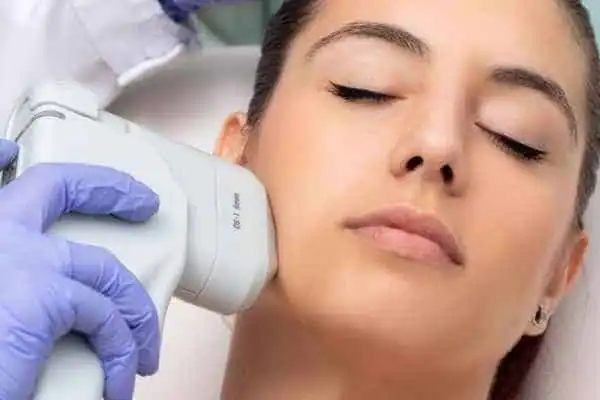 Image of woman having HIFU Weybridge treatment