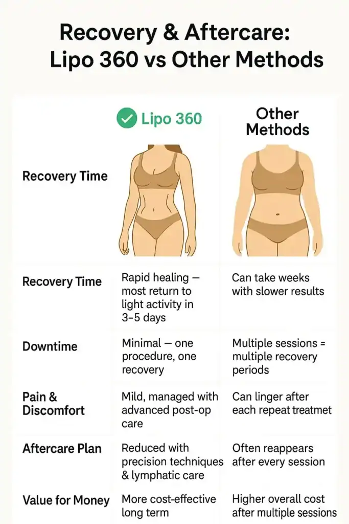 Table to show fat dissolving injection aftercare Weybridge